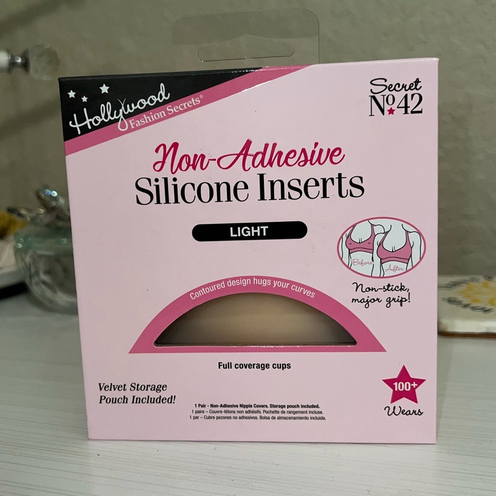 Non-Adhesive Silicone Inserts in the color light